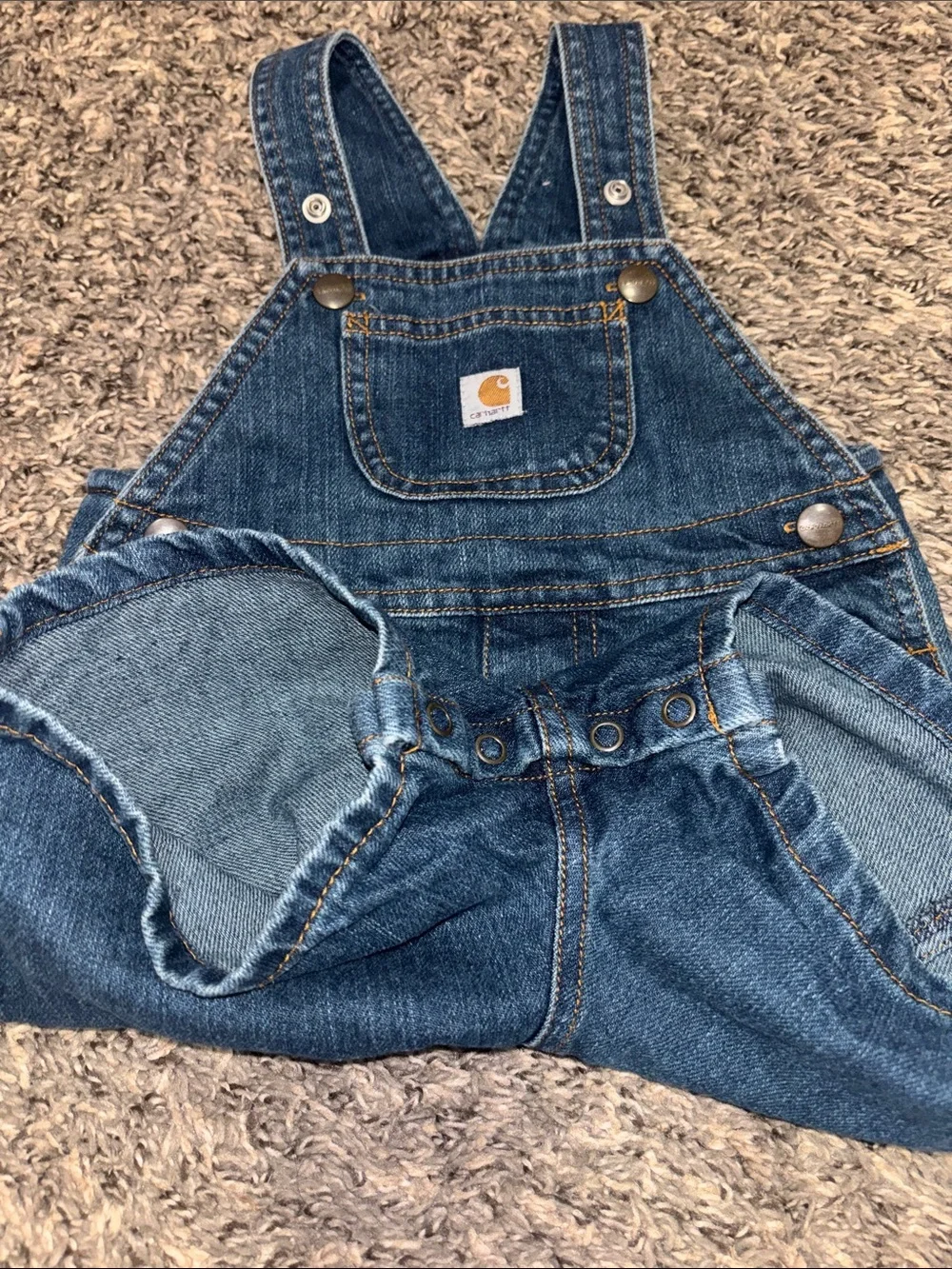 Carhartt 24 months Blue Denim Shortall Overalls (LIKE NEW)